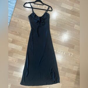 Black Spaghetti Strap Slip Dress - Francesca’s Sz Small
